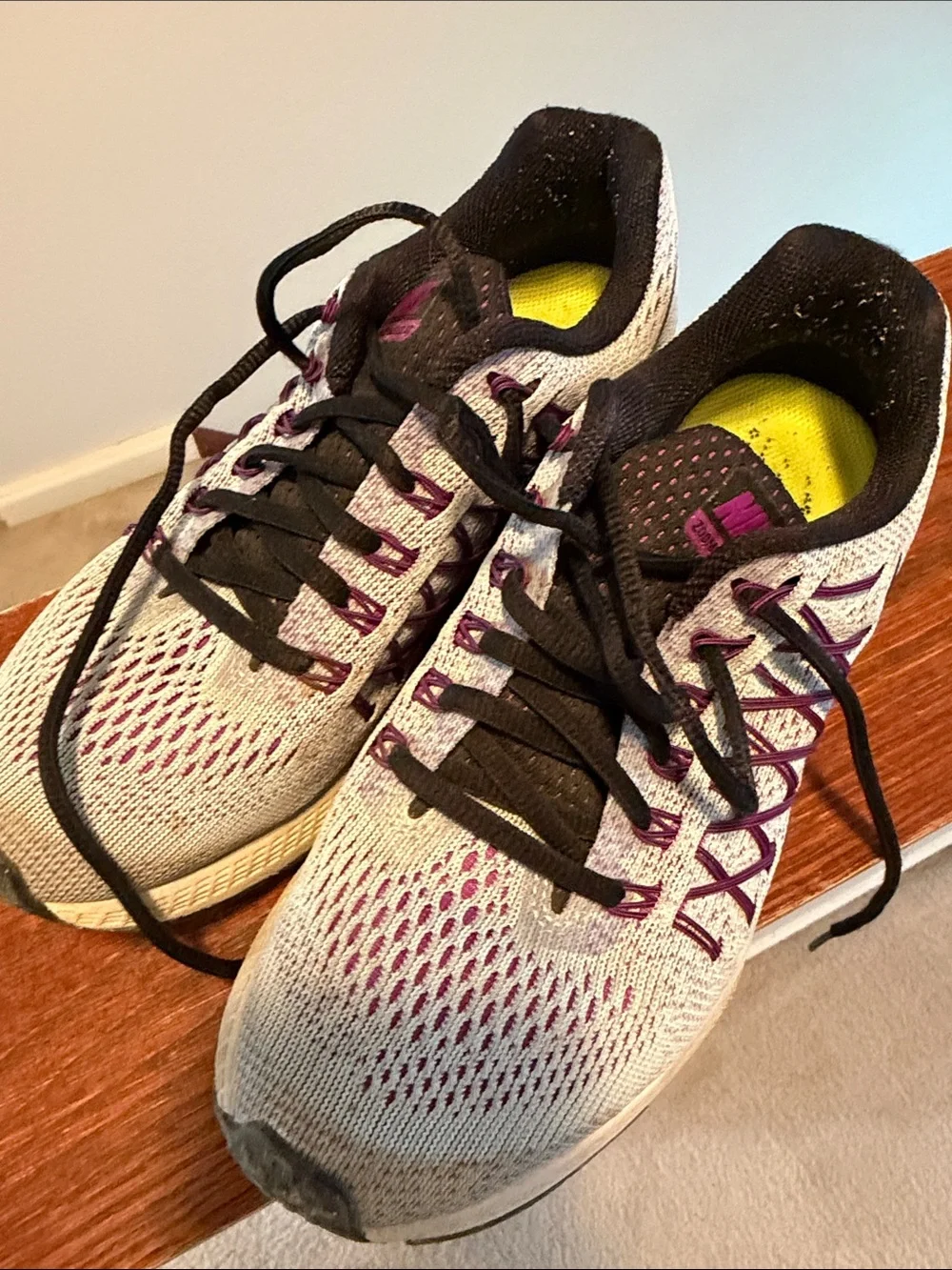Nike Gray and Purple Women's Running Shoes